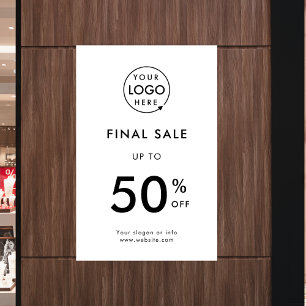 Eindverkoop Korting op zakelijke Logo Poster