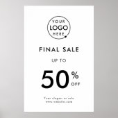 Eindverkoop | Korting op zakelijke Logo Poster (Voorkant)