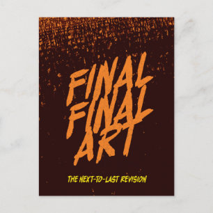 Eindversie Kunst - Vintage film poster parodie Briefkaart