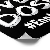 Eindverslaving stoppen boven dosisbewustzijn poster (Hoek)