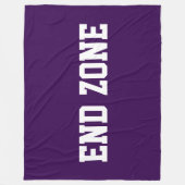 EINDZONE Athletic Witte Tekst Op Leuke Donkerpaars Fleece Deken (Voorkant)
