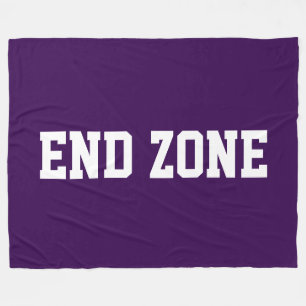 EINDZONE Athletic Witte Tekst Op Leuke Donkerpaars Fleece Deken