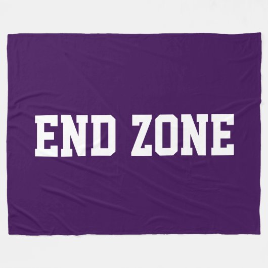 EINDZONE Athletic Witte Tekst Op Leuke Donkerpaars Fleece Deken (Voorkant (Horizontaal))