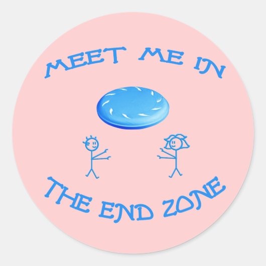Eindzone Frisbee Ronde Sticker (Voorkant)