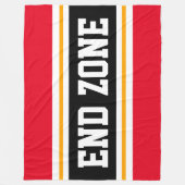 EINDZONE Helder Rood Geel Zwart Football Strepen Fleece Deken (Voorkant)