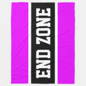 EINDZONE Helder Roze Zwart Wit Atletische Strepen Fleece Deken (Voorkant)