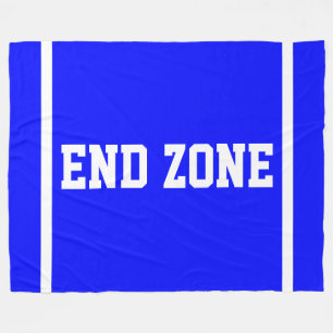EINDZONE Sportieve Tekst Rand Strepen Op Koninklij Fleece Deken