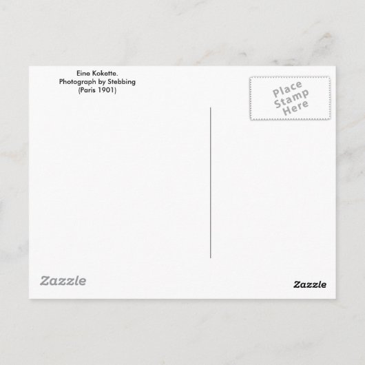 Eine Kokette Briefkaart (Achterkant)