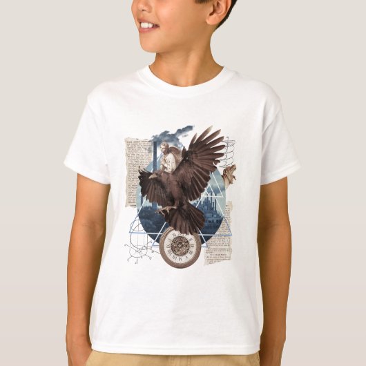 Eine schöne Collage mit Adler        T-shirt (Voorkant)