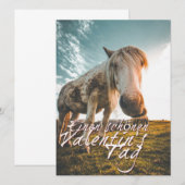 Einen schönen Valentinstag mit schauendem Pferd (Voorkant / Achterkant)