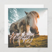 Einen schönen Valentinstag mit schauendem Pferd (Voorkant / Achterkant)
