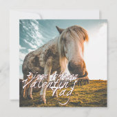 Einen schönen Valentinstag mit schauendem Pferd (Voorkant)