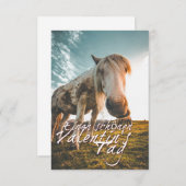 Einen schönen Valentinstag mit schauendem Pferd (Voorkant / Achterkant)