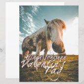 Einen schönen Valentinstag mit schauendem Pferd (Voorkant / Achterkant)