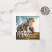 Einen schönen Valentinstag mit schauendem Pferd Notitiekaartje (Voorkant / Achterkant in situ)