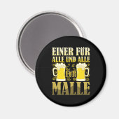 Einer für alle und alle für Malle Magneet (Voorkant / Achterkant)