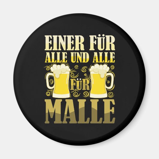 Einer für alle und alle für Malle Magneet (Voorkant)