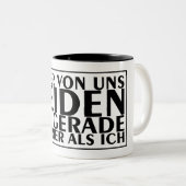 Einer von uns beiden ist gerade dümmer als ich 01 tweekleurige koffiemok (Voorkant rechts)