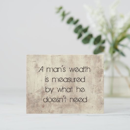 Eines Menschen Reichtum Briefkaart (Staand voorkant)