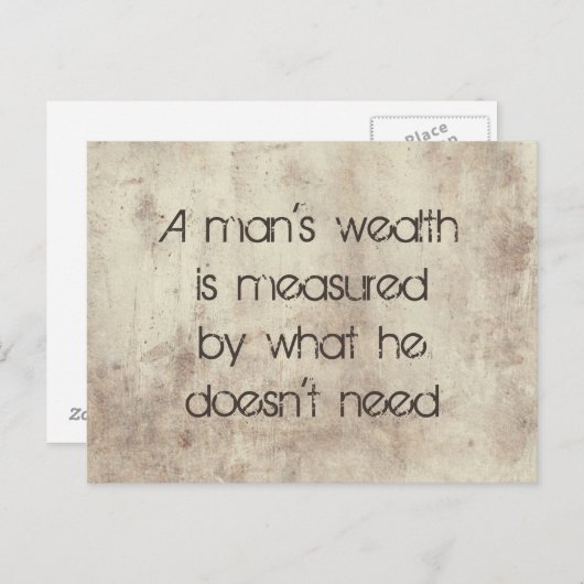 Eines Menschen Reichtum Briefkaart (Voorkant / Achterkant)