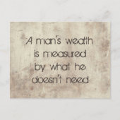 Eines Menschen Reichtum Briefkaart (Voorkant)