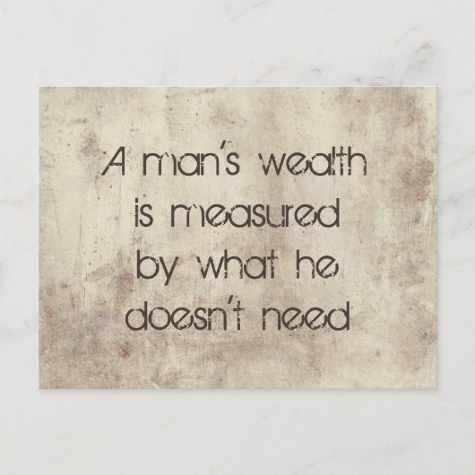Eines Menschen Reichtum Briefkaart (Voorkant)