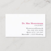 einfache Doktor Visitenkarte Visitekaartje (Voorkant)