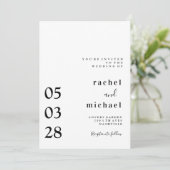 Einfache, elegante Einladung Kaart (Staand voorkant)