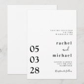Einfache, elegante Einladung Kaart (Voorkant / Achterkant)