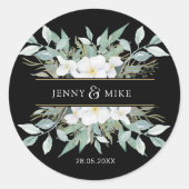 Einfache, elegante Eukalyptus Ronde Sticker (Voorkant)