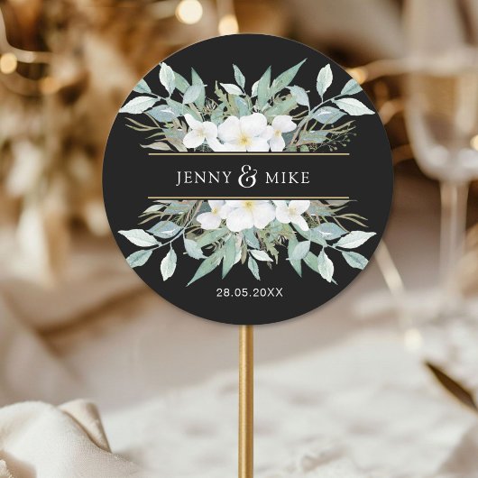 Einfache, elegante Eukalyptus Ronde Sticker