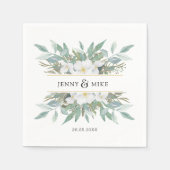 Einfache, elegante Eukalyptus-Servietten Serviette Servet (Voorkant)