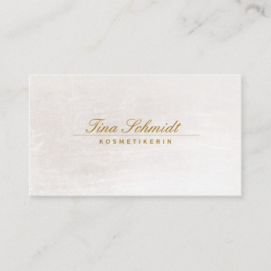 Einfache elegante Kosmetik Salon Spa Visitenkarte Visitekaartje (Voorkant)