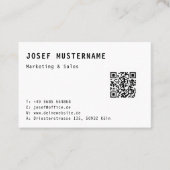 Einfache Elegante QR Code Visitenkarten Vorlage Visitekaartje (Voorkant)