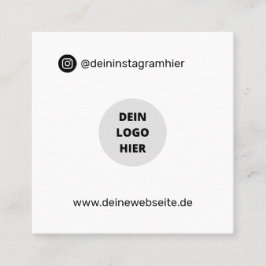 Einfache Foto und QR Code Vorlage - Vierkante Visitekaartje