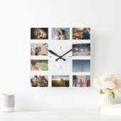 Einfache Foto Wanduhr Vorlage Vierkante Klok (Huis)