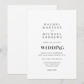 Einfache Moderne Einladung Kaart (Voorkant / Achterkant)