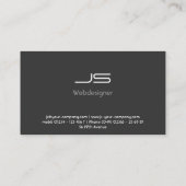 Einfache, moderne,  elegante, Visitenkarte Visitekaartje (Achterkant)