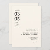 Einfache, moderne, grosse Typografie Einladung Kaart (Voorkant / Achterkant)