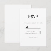 Einfache Moderne Wedding RSVP Karte Kaartje (Voorkant / Achterkant)