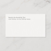 Einfache und elegante berufliche Psychiater Visitekaartje (Achterkant)