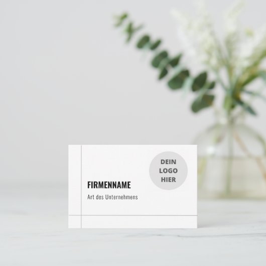Einfache Visitenkarten Vorlage - Online Gestalten Visitekaartje (Staand voorkant)
