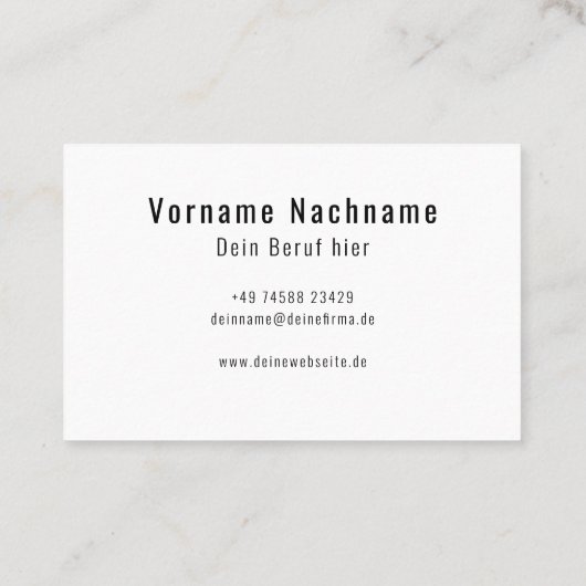 Einfache Visitenkarten Vorlage - Online Gestalten Visitekaartje