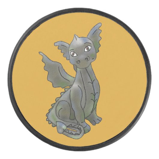 einfacher Drache Hockey Puck (Voorkant)