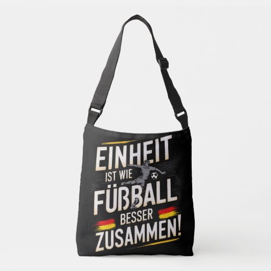 Einheit ist wie Fußball – Besser Zusammen! handtas (Voorkant)