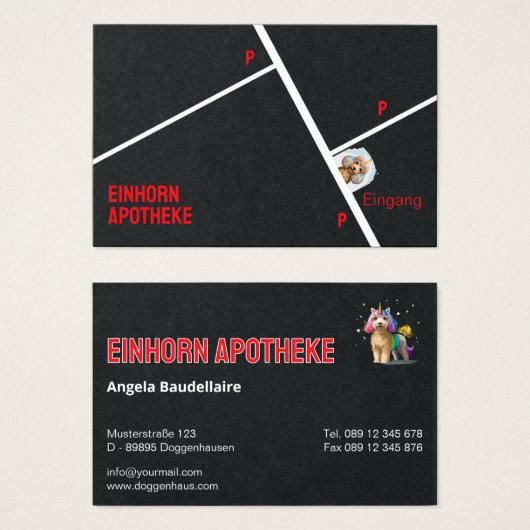Einhorn Apotheek Visitekaartjes (Voorkant /achterkant)