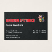 Einhorn Apotheek Visitekaartjes (Achterkant)