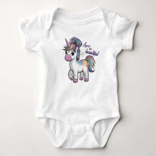 Einhorn-Baby-Strampler Romper (Voorkant)