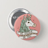 Einhorn Button 5,7 cm Rund (Voorkant /achterkant)