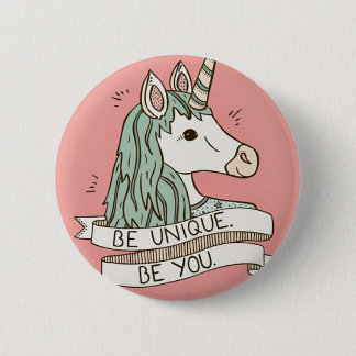 Einhorn Button 5,7 cm Rund